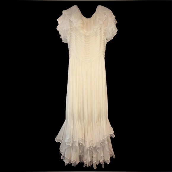 Couture Silk Chiffon Dress - Picture 5 of 16